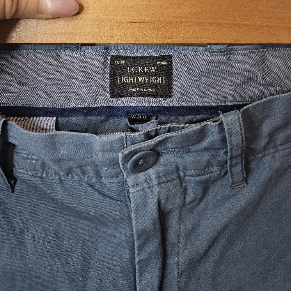 J.Crew Lightweight Straight-fit Khaki Slate Baltic Blue Pants Mens 30x33